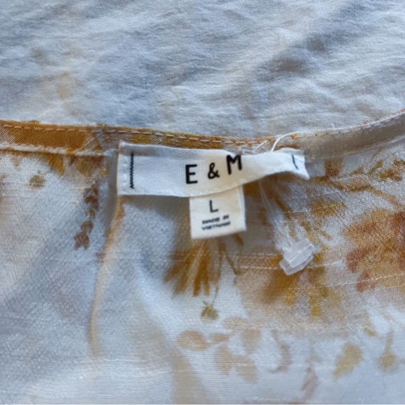 Spring Button-Down V-Neck Floral Ruffle Dress - Picture 4 of 4